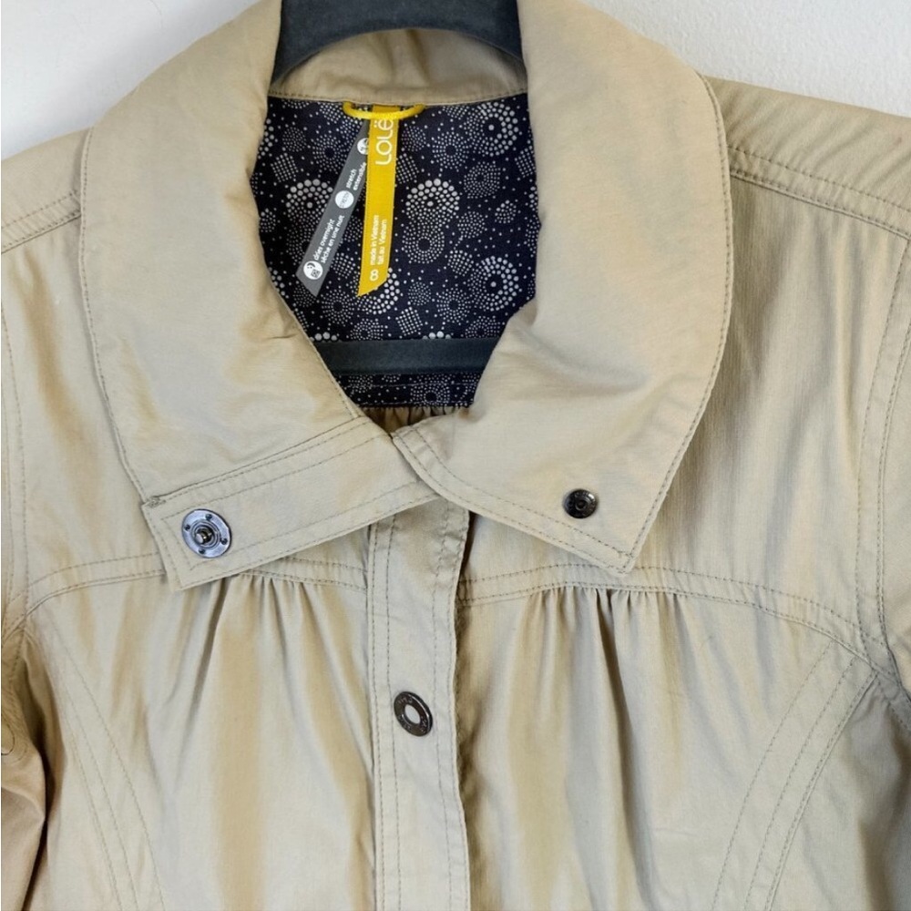 Women’s Khaki Tan Utility Jacket with Snap Front - Picture 4 of 9